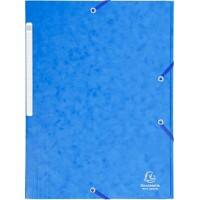 Exacompta 3 Flap Folder 17105H A4 Blue 425gsm Pressboard 24x32cm Pack of 25