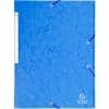 Exacompta 3 Flap Folder 17105H A4 Blue 425gsm Pressboard 24x32cm Pack of 25