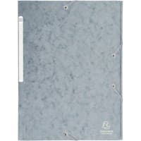 Exacompta 3 Flap Folder 17110H A4 Grey 425gsm Pressboard 24x32cm Pack of 25