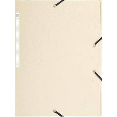 Exacompta 3 Flap Folder 17104H A4 Ivory 425gsm Pressboard 24x32cm Pack of 25