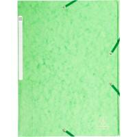 Exacompta 3 Flap Folder 17122H A4 Soft Green 425gsm Pressboard 24x32cm Pack of 25