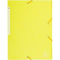 Exacompta 3 Flap Folder 17113H A4 Lemon 425gsm Pressboard 24x32cm Pack of 25