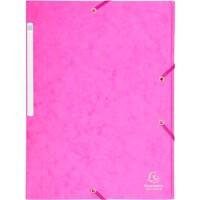 Exacompta 3 Flap Folder 17108H A4 Pink 425gsm Pressboard 24x32cm Pack of 25