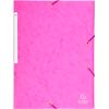 Exacompta 3 Flap Folder 17108H A4 Pink 425gsm Pressboard 24x32cm Pack of 25