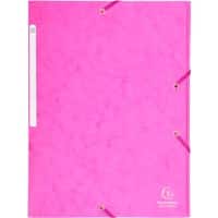 Exacompta 3 Flap Folder 17108H A4 Pink 425gsm Pressboard 24x32cm Pack of 25