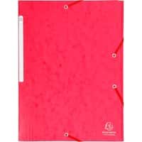 Exacompta 3 Flap Folder 17109H A4 Red 425gsm Pressboard 24x32cm Pack of 25