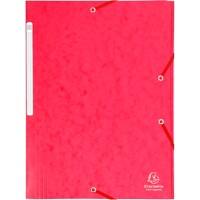 Exacompta 3 Flap Folder 17109H A4 Red 425gsm Pressboard 24x32cm Pack of 25
