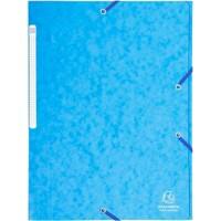 Exacompta 3 Flap Folder 17112H A4 Turquoise 425gsm Pressboard 24x32cm Pack of 25