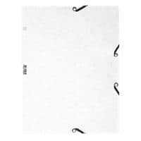 Exacompta 3 Flap Folder 55506E A4 White Glossy Card 24 x 32 cm Pack of 25