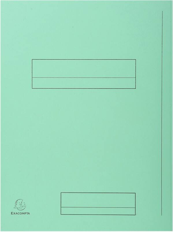 Exacompta 2 Flap Folder 335004E A4 Light Green Cardboard 24 x 32 cm Pack of 250