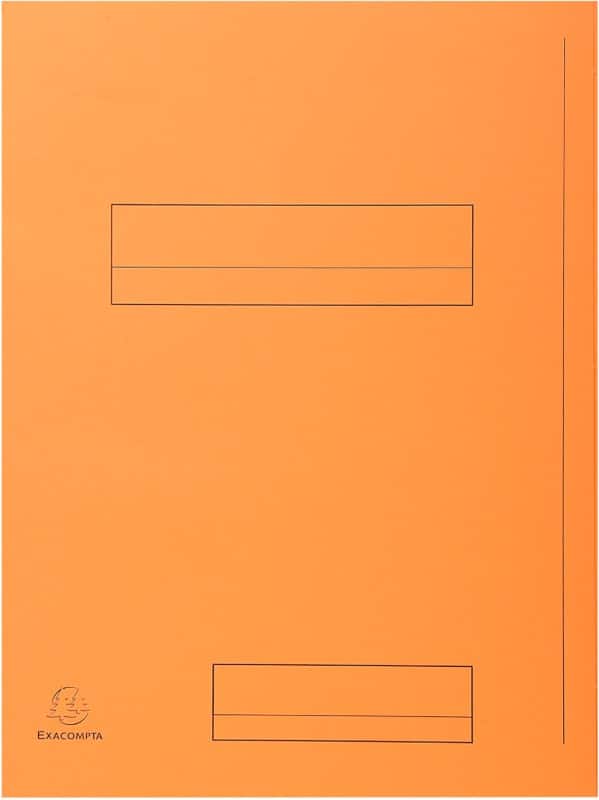 Exacompta 2 Flap Folder 335007E A4 Orange Cardboard 24 x 32 cm Pack of 250