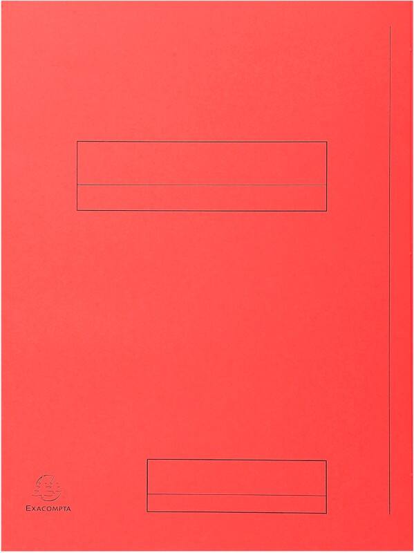 Exacompta 2 Flap Folder 335008E A4 Red Cardboard 24 x 32 cm Pack of 250