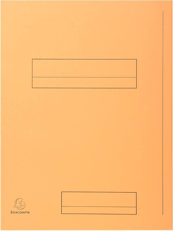 Exacompta 2 Flap Folder 335002E A4 Light Orange Cardboard 24 x 32 cm Pack of 250