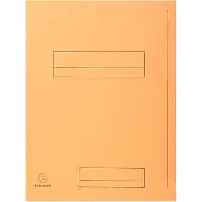 Exacompta 2 Flap Folder 335002E A4 Light Orange Cardboard 24 x 32 cm Pack of 250