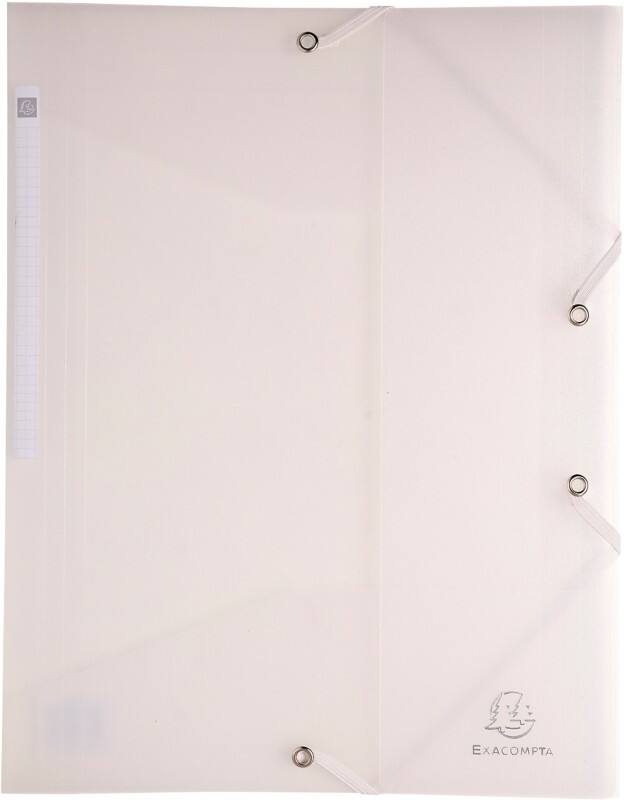 Exacompta 3 Flap Folder 55860E A4 Frosted Polypropylene 24 x 32 cm Pack of 30