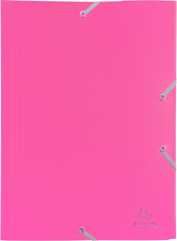 Exacompta 3 Flap Folder 55920E A4 Fuchsia Polypropylene 24 x 32 cm Pack of 30