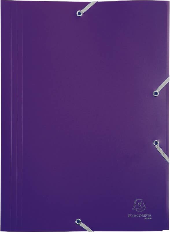 Exacompta 3 Flap Folder 55918E A4 Purple Polypropylene 24 x 32 cm Pack of 30