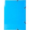 Exacompta 3 Flap Folder 59817E A3 Light Blue Glossy Card 32 x 44 cm Pack of 5