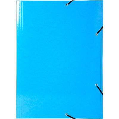 Exacompta 3 Flap Folder 59817E A3 Light Blue Glossy Card 32 x 44 cm Pack of 5