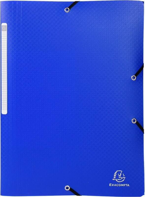 Exacompta 3 Flap Folder 55812E A4 Dark Blue Polypropylene 24 x 32 cm Pack of 50