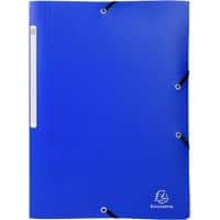 Exacompta 3 Flap Folder 55812E A4 Dark Blue Polypropylene 24 x 32 cm Pack of 50