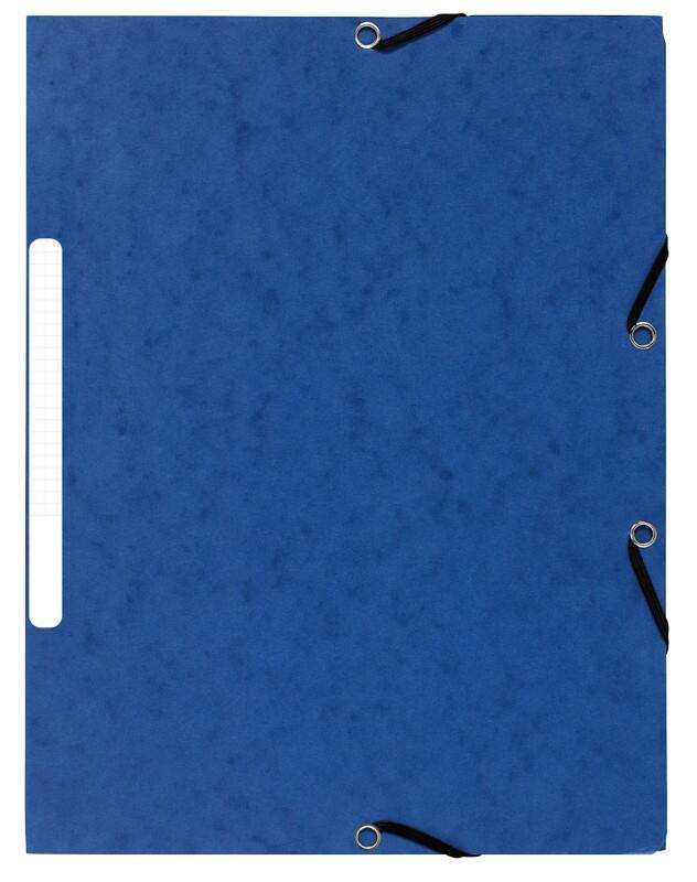 Exacompta 3 Flap Folder 55472E A4 Blue Cardboard 24 x 32 cm Pack of 50