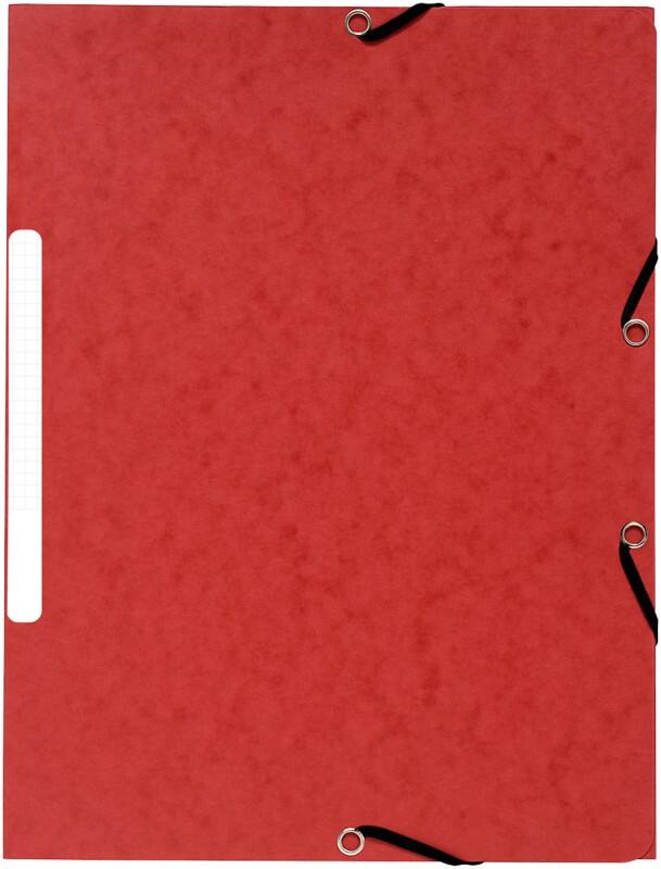 Exacompta 3 Flap Folder 55475E A4 Red Cardboard 24 x 32 cm Pack of 50