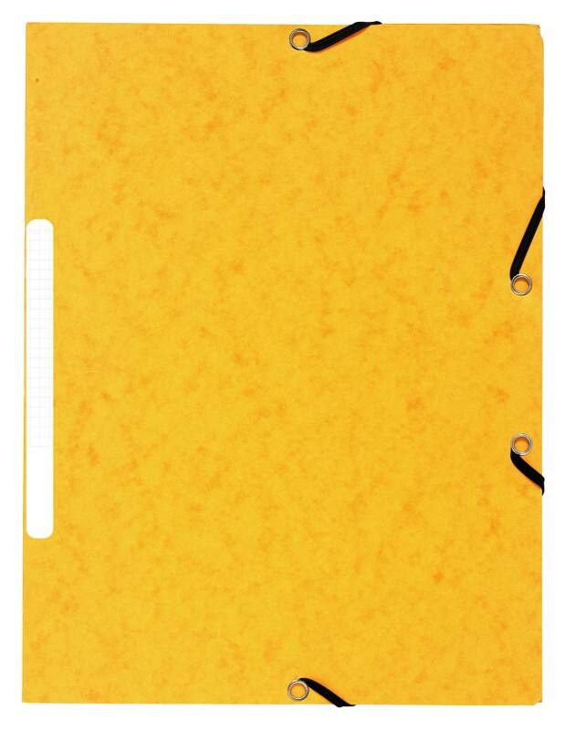 Exacompta 3 Flap Folder 55479E A4 Yellow Cardboard 24 x 32 cm Pack of 50