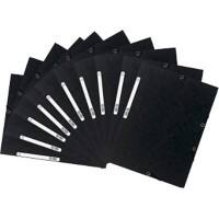 Exacompta 3 Flap Folder 55501SE A4 Black Glossy Card 24 x 32 cm Pack of 50