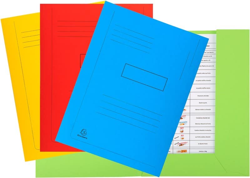 Exacompta 2 Flap Folder 445000E A4 Assorted Cardboard 24 x 0.2 x 31.5 cm Pack of 50