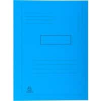 Exacompta 2 Flap Folder 445006E A4 Bright Blue Cardboard 24 x 32 cm Pack of 50