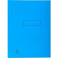 Exacompta 2 Flap Folder 445006E A4 Bright Blue Cardboard 24 x 32 cm Pack of 50