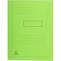 Exacompta 2 Flap Folder 445013E A4 Bright Green Cardboard 24 x 32 cm Pack of 50