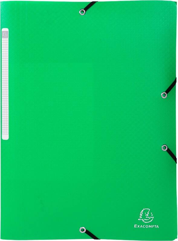 Exacompta 3 Flap Folder 55813E A4 Light Green Polypropylene 24 x 32 cm Pack of 50