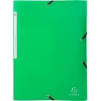 Exacompta 3 Flap Folder 55813E A4 Light Green Polypropylene 24 x 32 cm Pack of 50