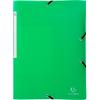 Exacompta 3 Flap Folder 55813E A4 Light Green Polypropylene 24 x 32 cm Pack of 50