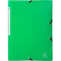 Exacompta 3 Flap Folder 55813E A4 Light Green Polypropylene 24 x 32 cm Pack of 50