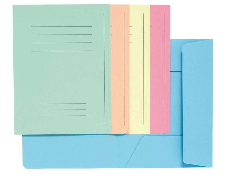 Exacompta 3 Flap Folder 235000E A4 Assorted Cardboard 24 x 32 cm Pack of 50