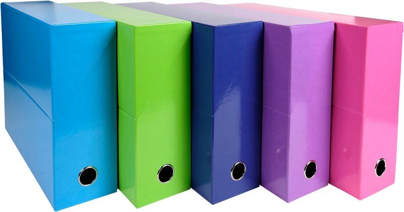 Exacompta Transfer File 89929E A4 Assorted Cardboard 255 (H) x 340 (D) x 90 (W) mm Pack of 5