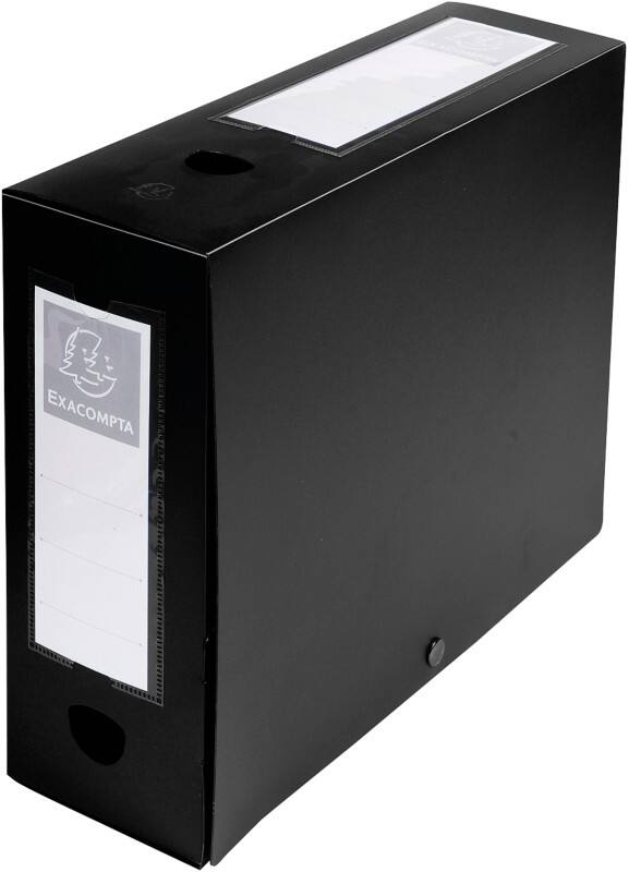 Exacompta Transfer Files 59931E A4 Black Polypropylene 2.5 x 3.3 cm Pack of 10