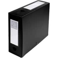 Exacompta Transfer Files 59931E A4 Black Polypropylene 2.5 x 3.3 cm Pack of 10