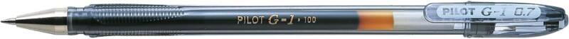 Pilot G-1 07 G107 Non-retractable Rollerball Pen Black 0.4 mm Medium Rollerball Refillable Pack of 12