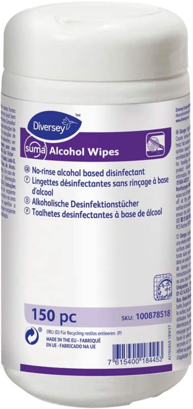 Suma Disinfectant Wipes Diversey White Pack of 150