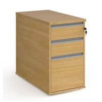 Dams International Desk End Pedestal with 3 Lockable Drawers Wood Contract 25 426 x 800 x 725 mm Oak