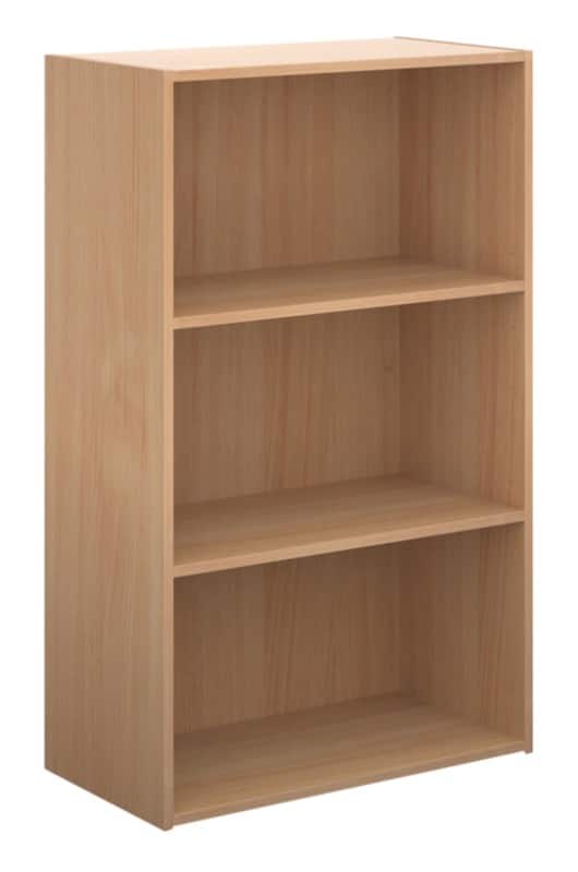 Dams International Bookcase with 2 Shelves Contract 25 756 x 408 x 1230 mm Beech