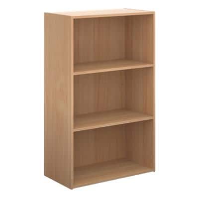 Dams International Bookcase with 2 Shelves Contract 25 756 x 408 x 1230 mm Beech