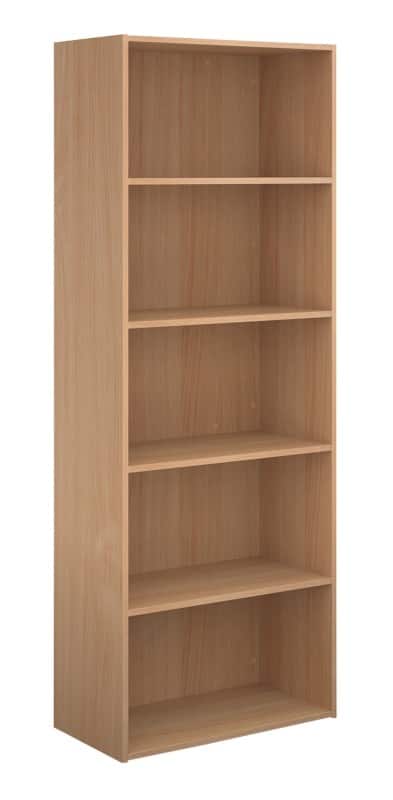 Dams international bookcase with 4 shelves contract 25 756 x 408 x 2030 mm beech