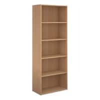 Dams International Bookcase with 4 Shelves Contract 25 756 x 408 x 2030 mm Beech