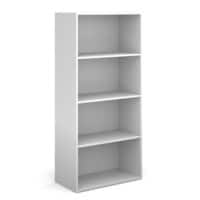 Dams International Bookcase with 3 Shelves Contract 25 756 x 408 x 1630 mm White