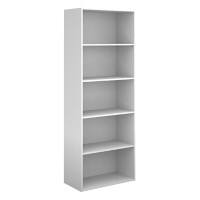 Dams International Bookcase with 4 Shelves Contract 25 756 x 408 x 2030 mm White